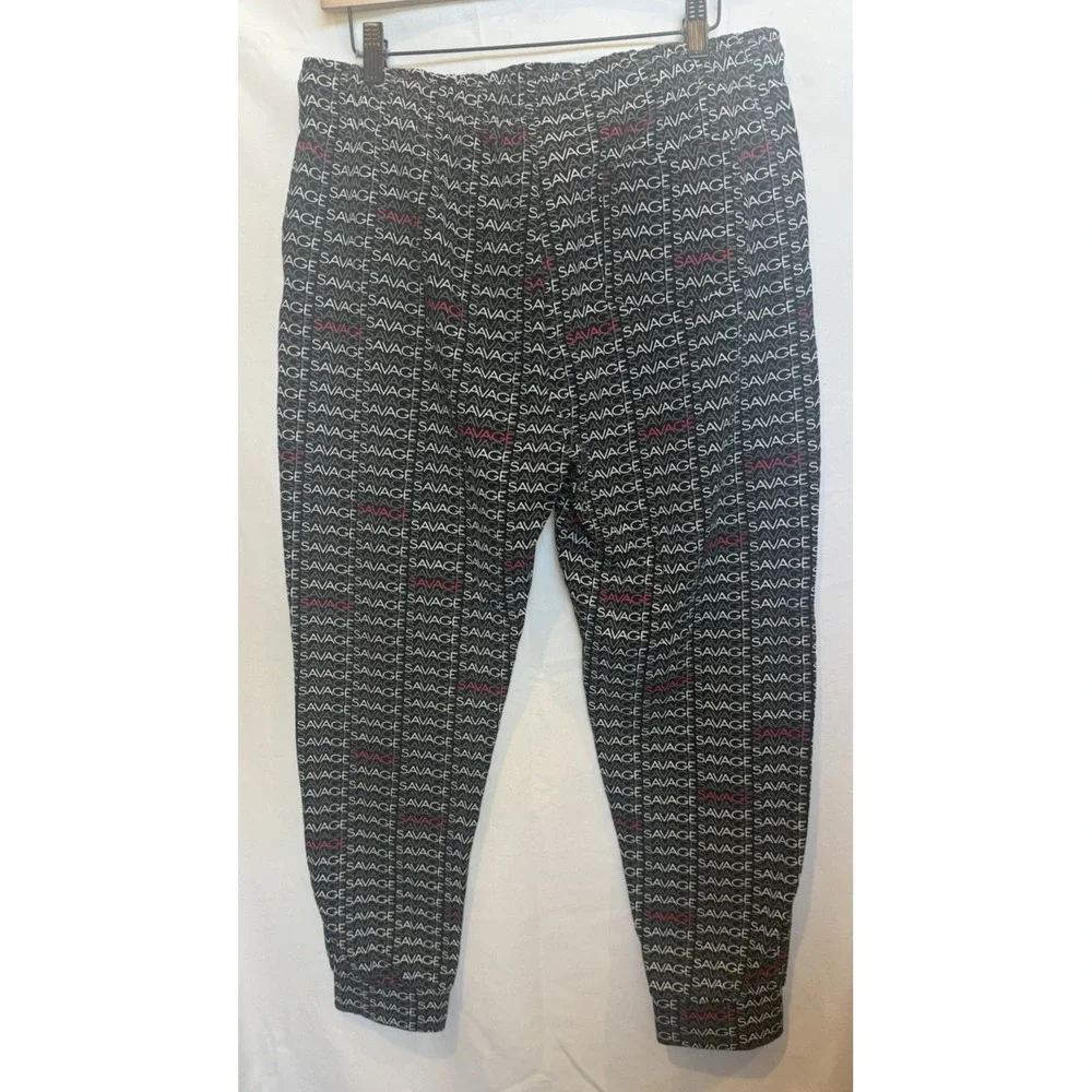 Y2K Public Record Mens Savage Graphic Joggers Size L Fleece‎ Hip Hop Urban Retro